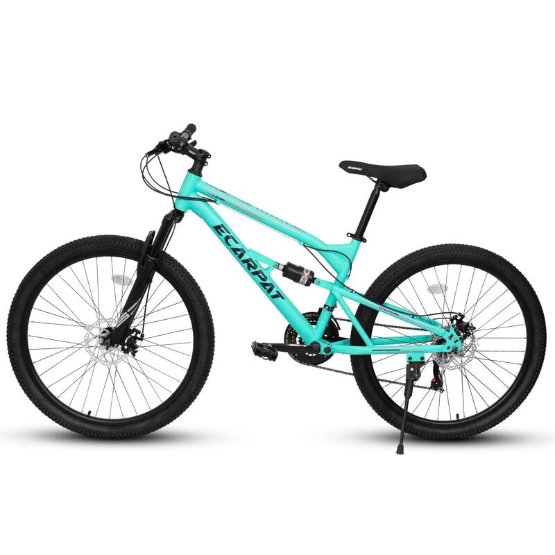 Unisex Mountain Bike - Steel Frame, Shock Fork, Shock Absorber, 21-Speed - 26
