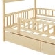 preview thumbnail 27 of 40, Roomfitters Full Size Wooden House Bed with Two Drawers, Sturdy Frame, Stylish Design for Practical Storage Solutions