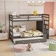 preview thumbnail 25 of 51, Hardwood Twin Over Twin Bunk Bed with Trundle and Staircase