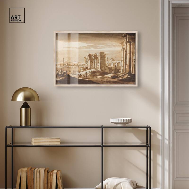 Capriccio View of Roman Ruins Shadowbox by Art Remedy