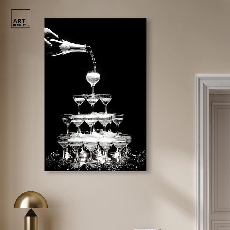 Flow of Fizz Canvas by Art Remedy, Gallery Wrapped
