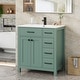 preview thumbnail 1 of 143, Modern Bathroom Vanity with Sink & Faucet Storage Cabinet Set 30 in - Green