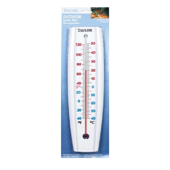Taylor 5109 Outdoor Jumbo Wall Thermometer, -40 To 120 Degree F, White