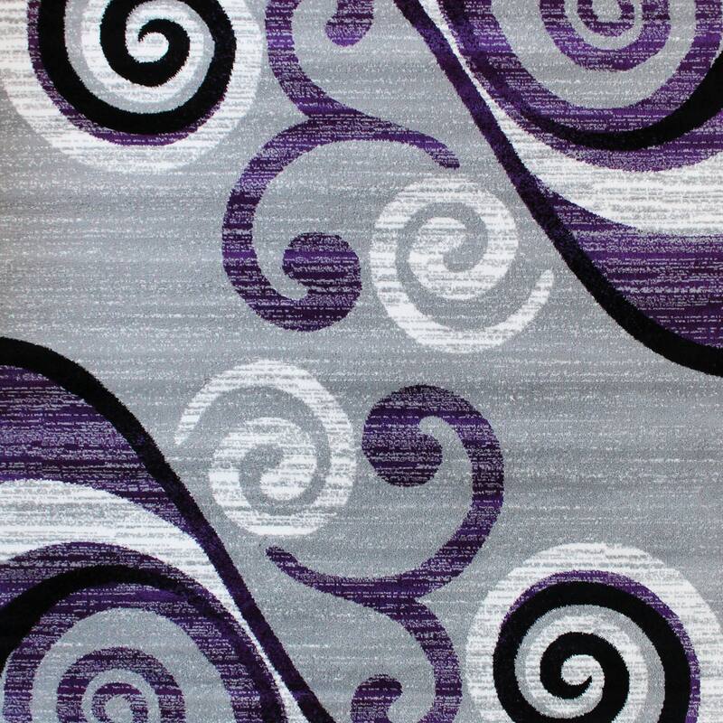 Modern Distressed Swirl Abstract Style Indoor Area Rug