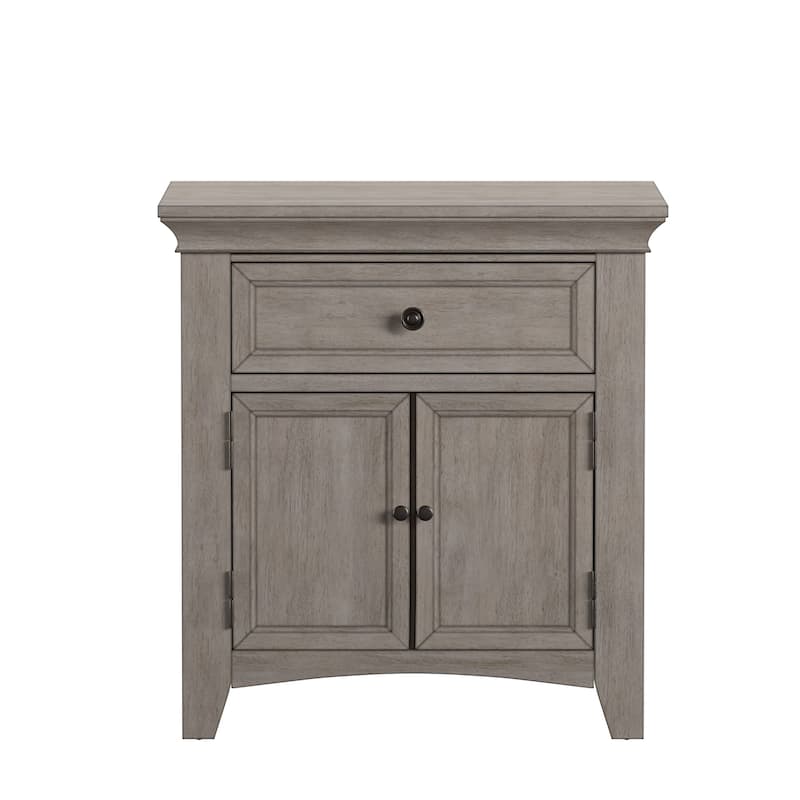 Ediline 1-drawer Wood Cupboard Nightstand with Charging Station by iNSPIRE Q Classic