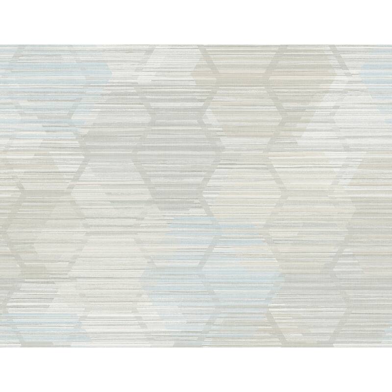 A-Street Prints Jabari Grey Geometric Faux Grasscloth Wallpaper