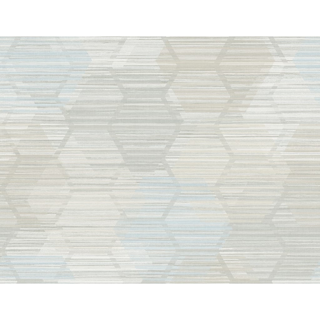 A-Street Prints Jabari Grey Geometric Faux Grasscloth Wallpaper