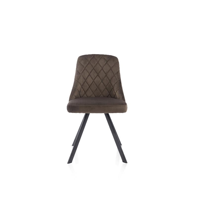 Kirk Mid-Century Modern Fabric Padded Diamond Stitch Pattern Dining Chairs by Furniture of America (set of 2)