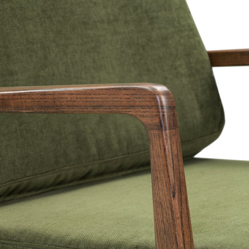 Poly & Bark Verity 25" Fabric Lounge Chair - Solid Wood Frame