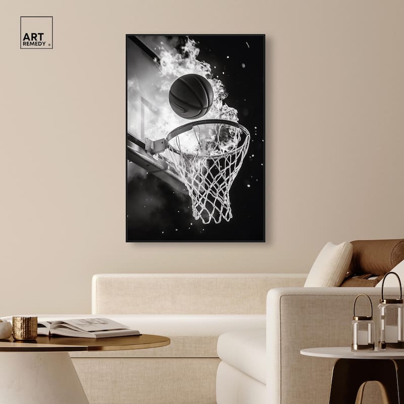 Scorch Some Hoops Canvas by Art Remedy