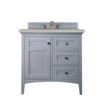 James Martin Vanities Palisades 36" Single Vanity, Silver Gray