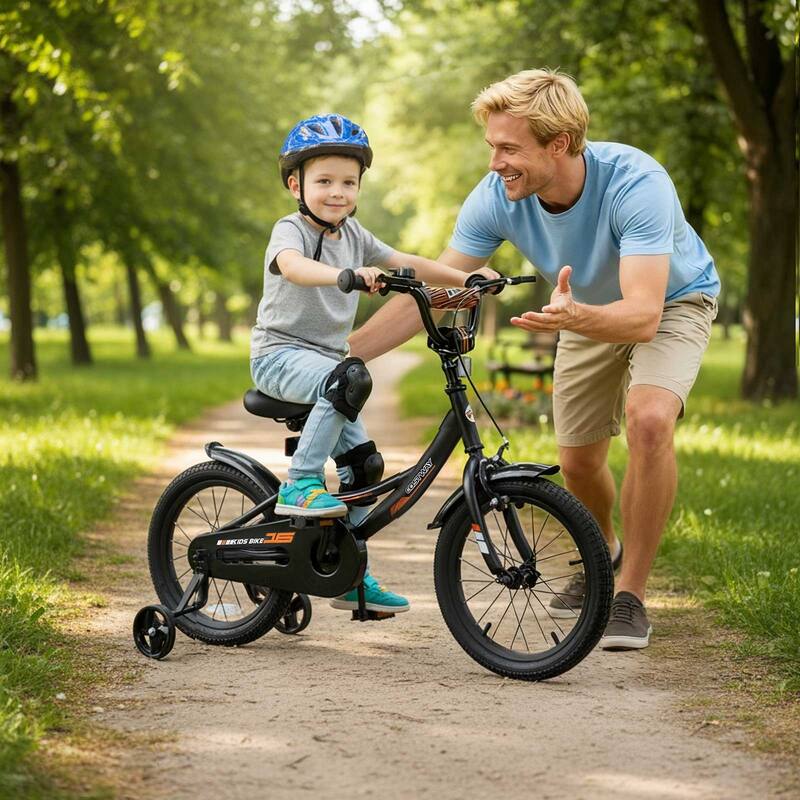 Costway 14" Kids Bike with Removable Training Wheels Adjustable Seat & - See Details