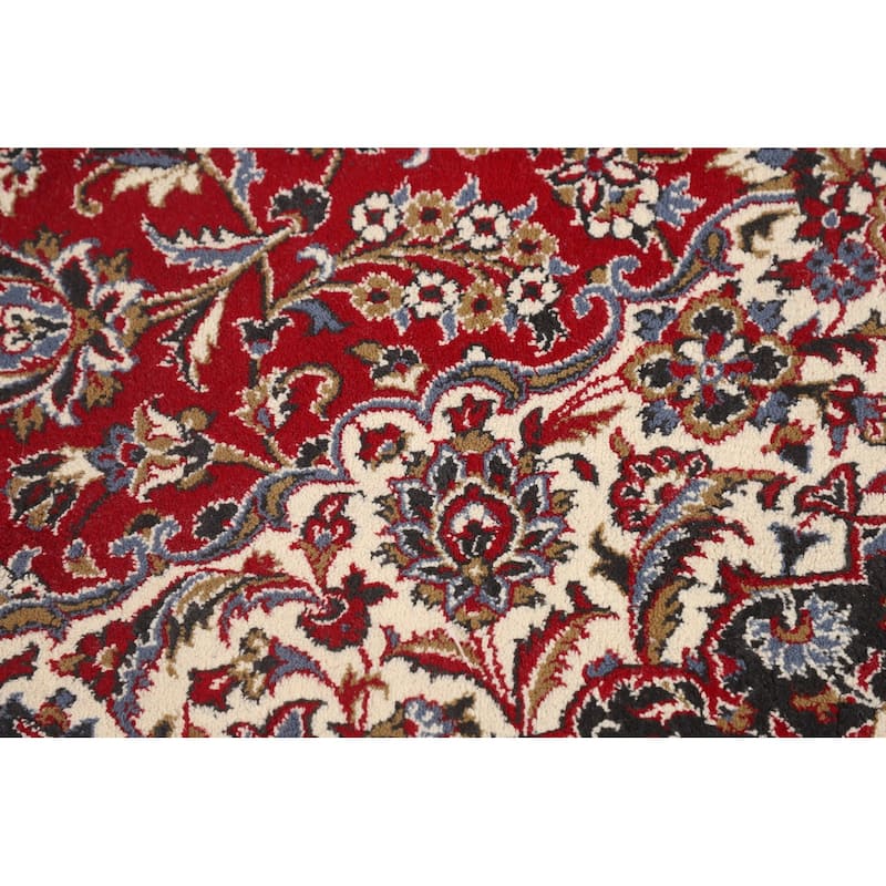 Traditional Red Kashan Turkish Rug Machine-Made Carpet - 9'8" x 12'10"