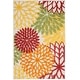 preview thumbnail 27 of 112, Nourison Aloha Floral Modern, Indoor/Outdoor Area Rug 2'8" x 4' - Red/Multi/Colored