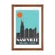 preview thumbnail 15 of 18, iCanvas "Nashville, Sky Blue" by Fly Graphics Walnut - 24x16x1