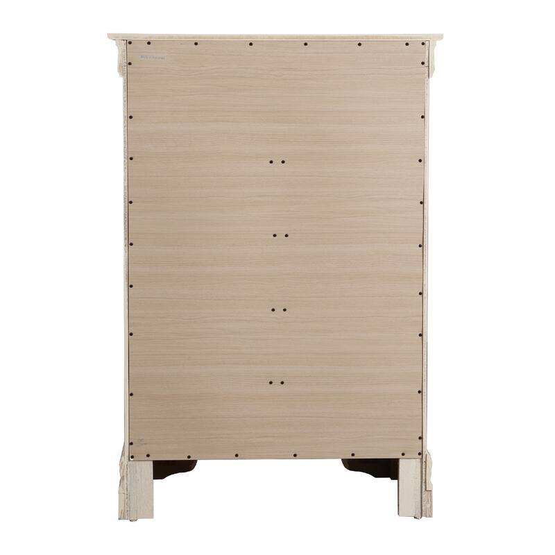 Wooden 5-Drawer Bedroom Chest - 48" - Beige