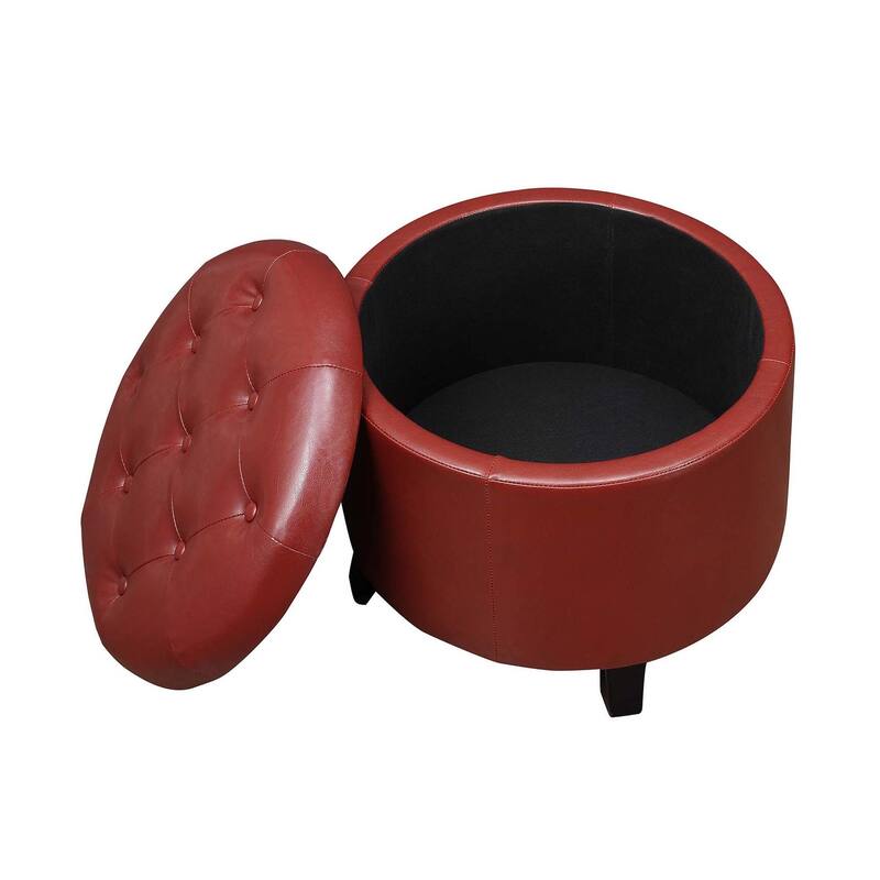 Convenience Concepts Designs4Comfort Round Storage Ottoman