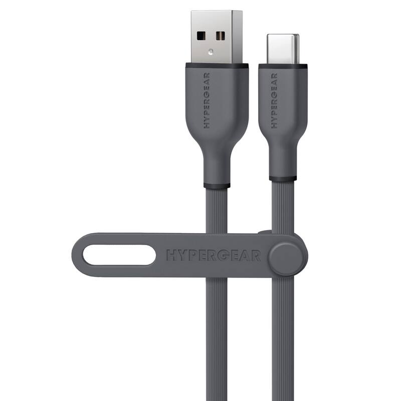 HyperGear Flexi PRO USB to USB-C Cable 10ft - Grey