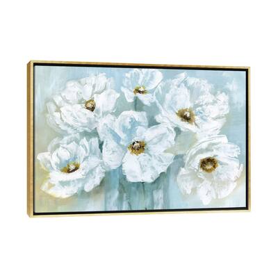 iCanvas "White Poppy Bouquet" by Nan Framed