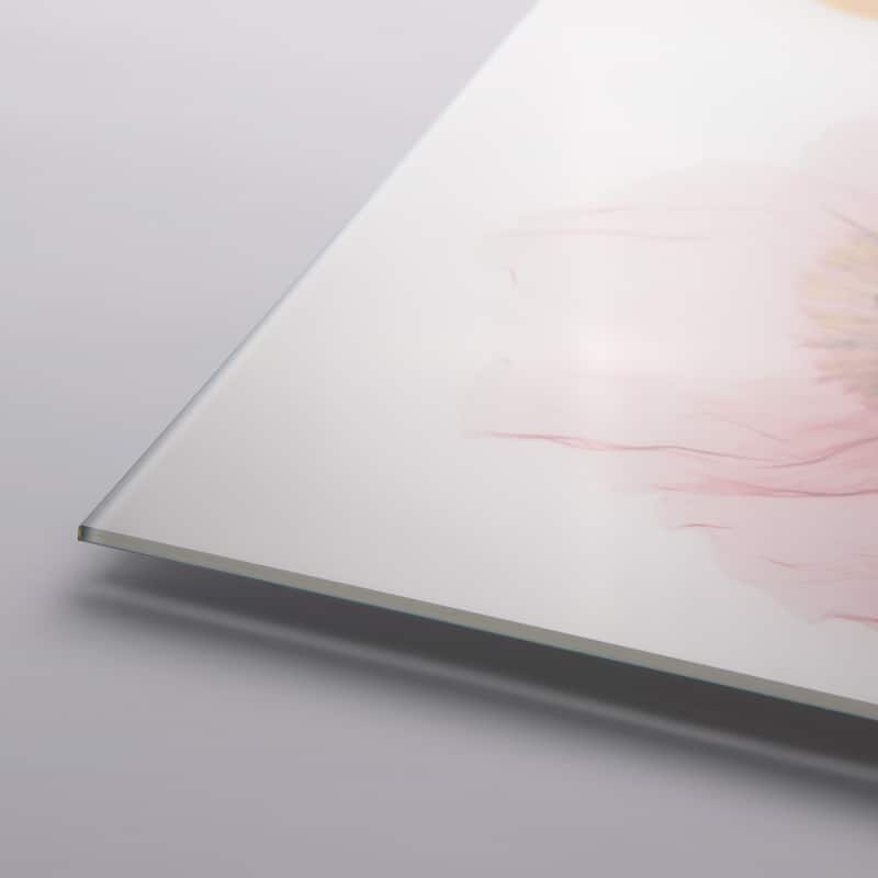 "Flowerscape Portrait" Frameless Free Floating Tempered Glass Panel Graphic Wall Art