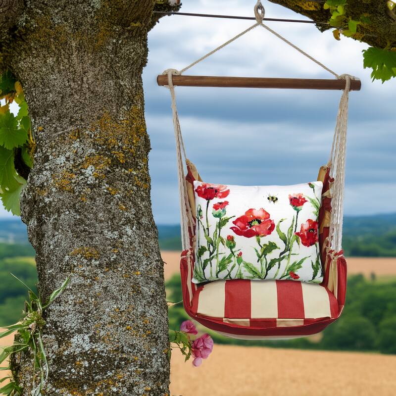Magnolia Casual Swing Set 4 piece - Americana Stripe w/ Poppies & Bee