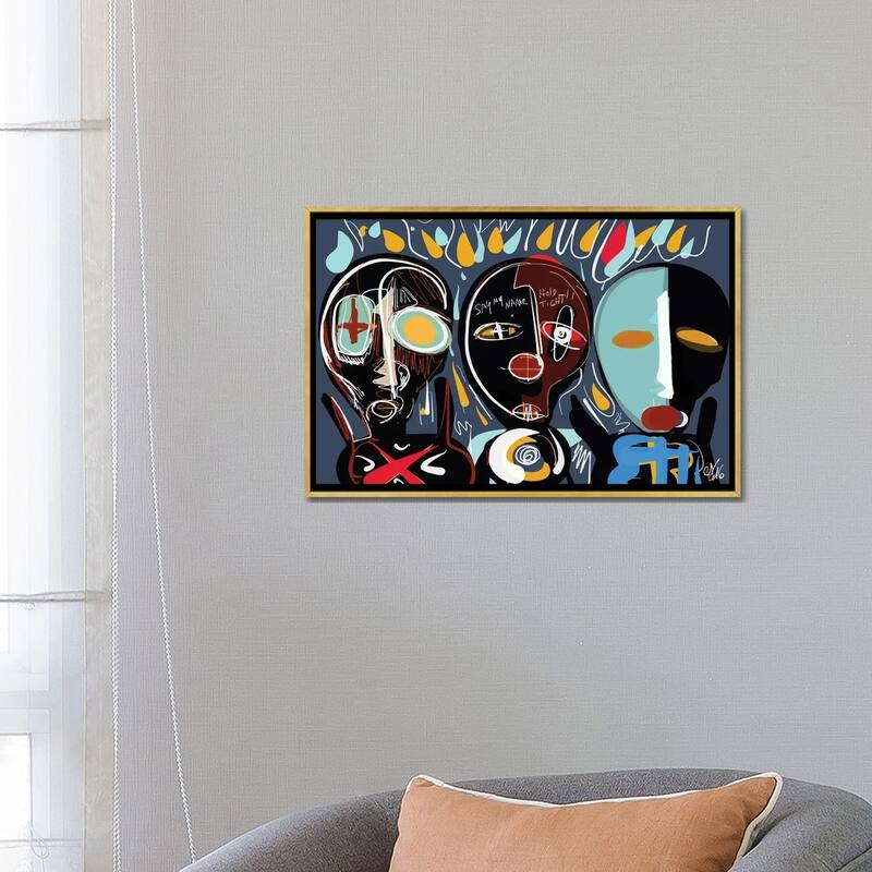 iCanvas "We Are A Family" by Emmanuel Signorino Framed Canvas Print