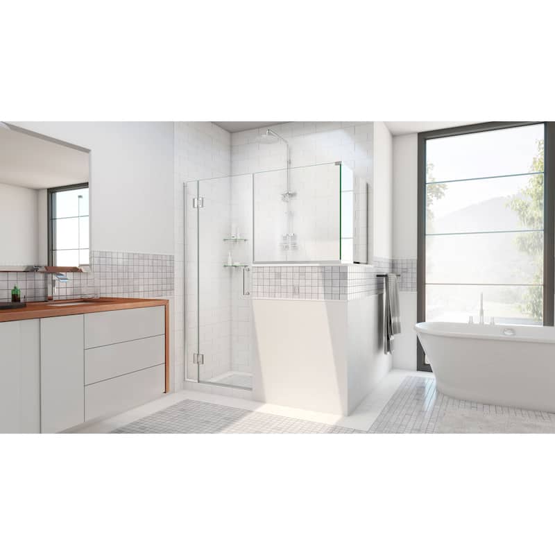 DreamLine Unidoor-X 60 in. W x 36 3/8 in. D x 72 in. H Frameless Hinged Shower Enclosure - 36.38" x 60"