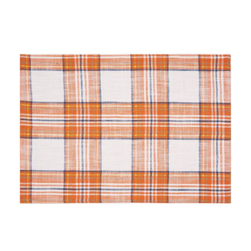 Gibson Plaid Placemats Set of 6, 13" x 19"