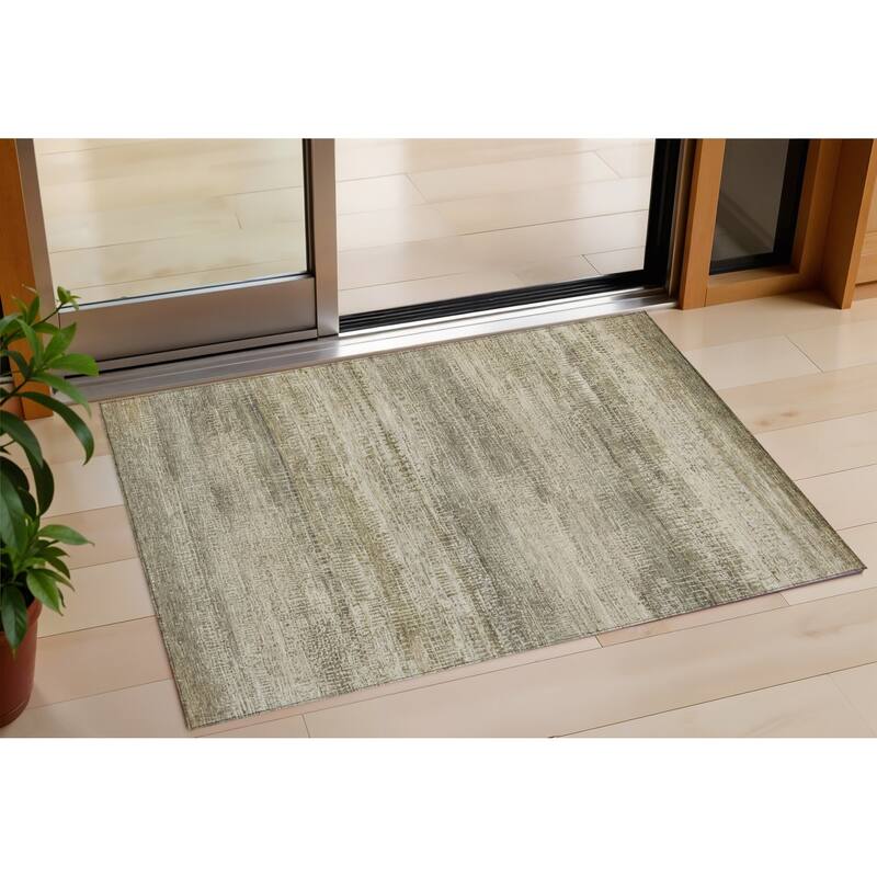 HomeRoots Abstract Transitional Rectangle Outdoor Rug - 3' x 5'
