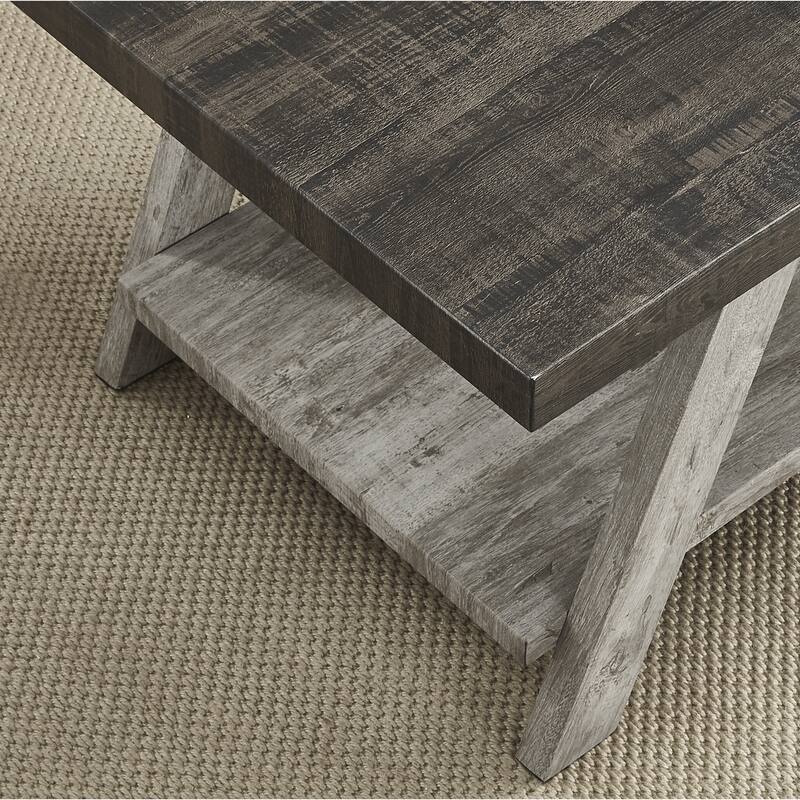 23.5" Modern Rectangular Side Table with Storage Shelf and Splayed Legs for Living Room or Bedroom