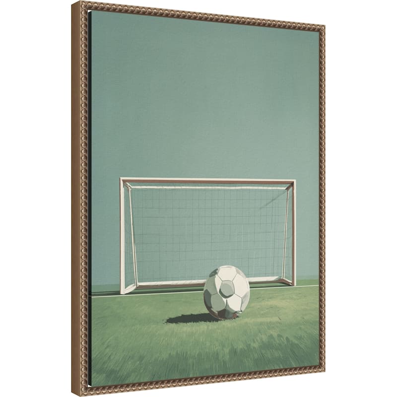 Soccer Goal by Andreas Magnusson (18 x 24 in.), Framed Canvas Wall Art Print