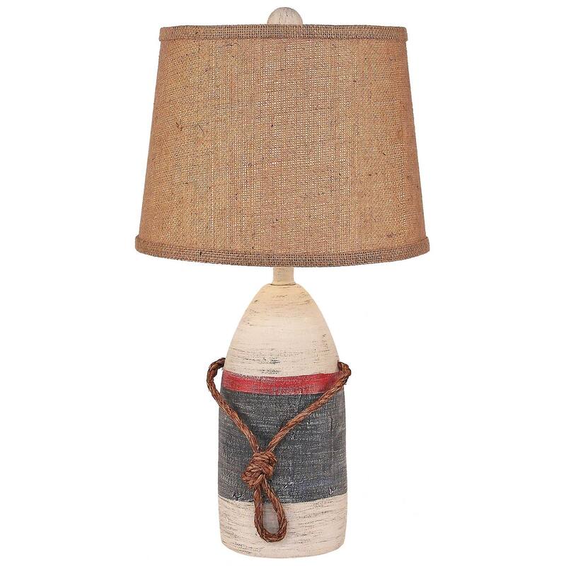 Coastal Buoy Table Lamp with Rope - Small - Cottage Primary