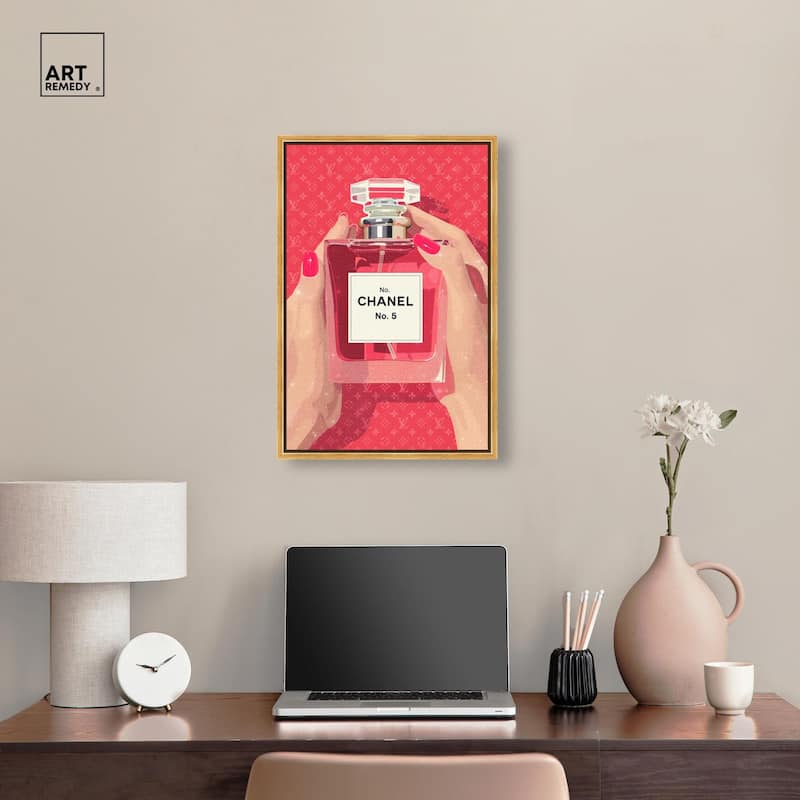 Perfume in Hands Canvas by Art Remedy