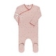 preview thumbnail 1 of 9, Ely's & Co. Organic Cotton Cluster Flower & Leaf Footie Collection Pink - 18 Months