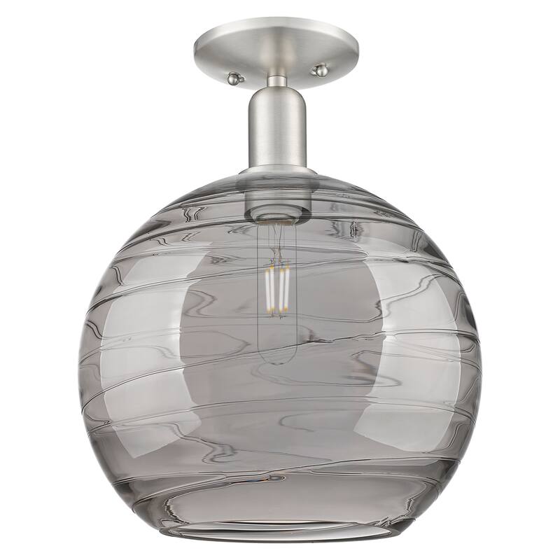 Innovations Lighting Endless Possibilities Arcadia - Athens Deco Swirl - 1 Light 12" Semi-Flush Mount