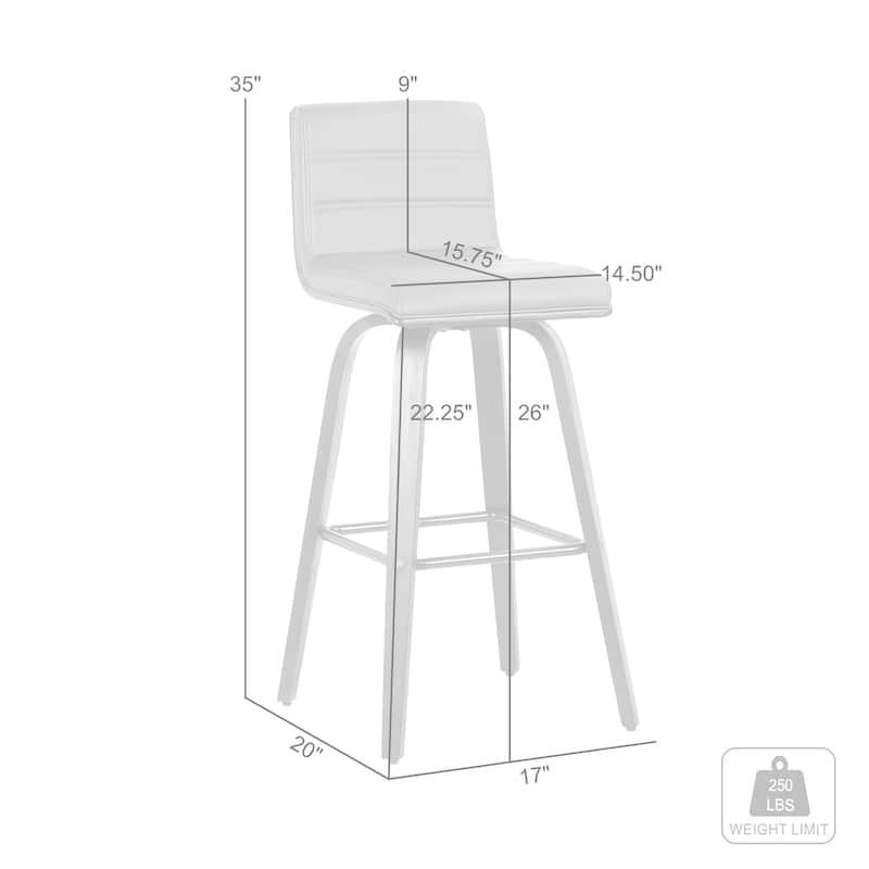 Skara Mid-Century Swivel Counter Stool, Upholstered Counter Height Chair with Bentwood Legs