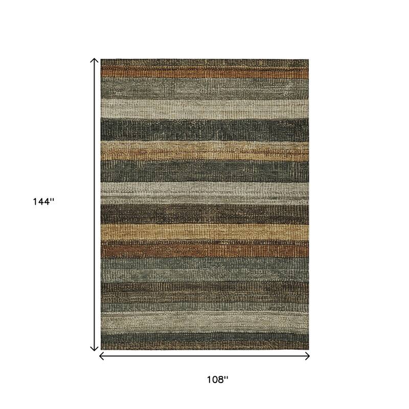 HomeRoots Striped Transitional Rectangle Outdoor Rug