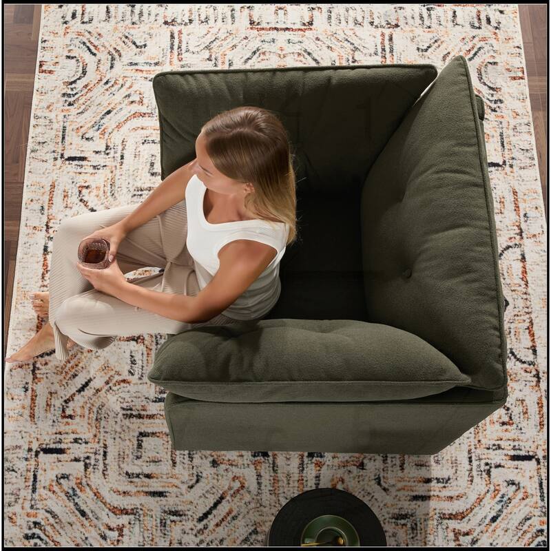 Chenille Oversized Armchair