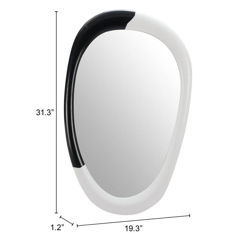 Muna Mirror White & Black - White/Black