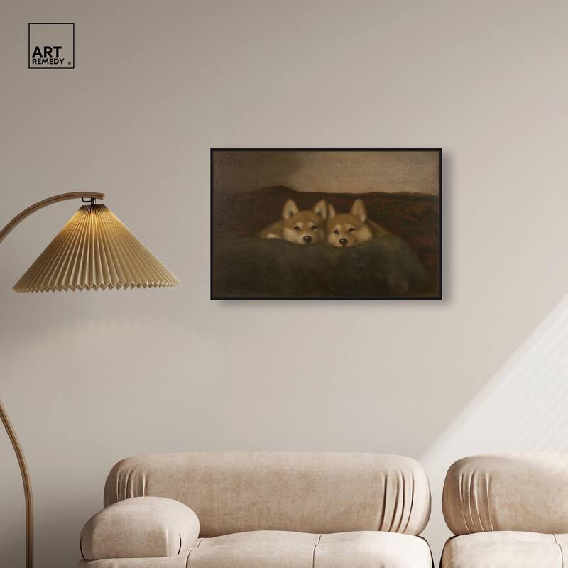 Rustic Dog Days Canvas by Art Remedy