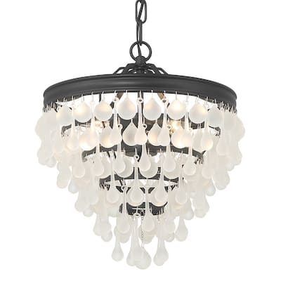 Crystorama Lighting Group 130-FR Calypso 3 Light 13" Wide Pendant /
