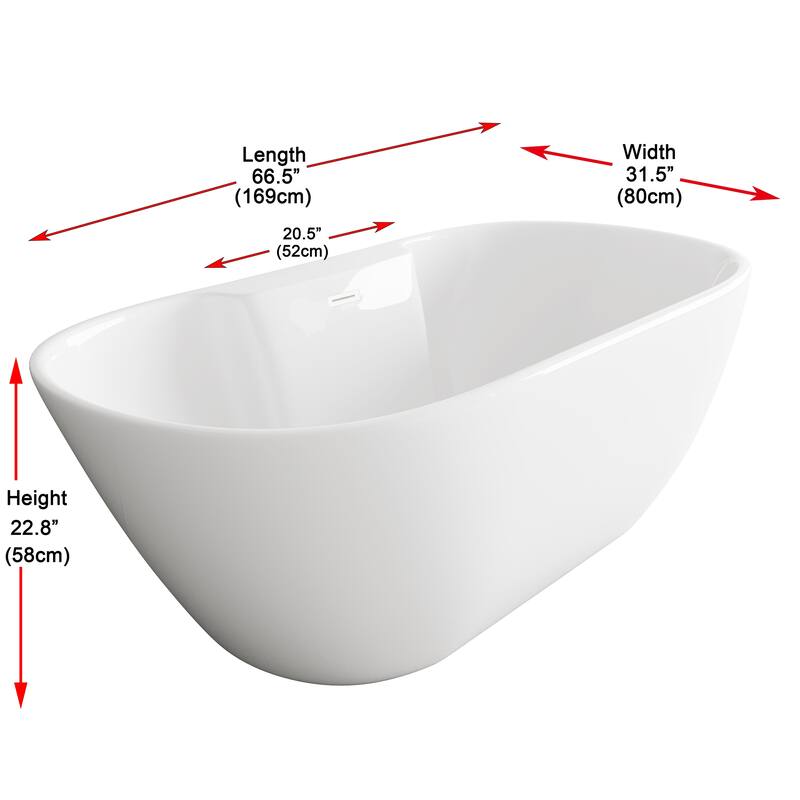 Nicolette Bathtub in Glossy White
