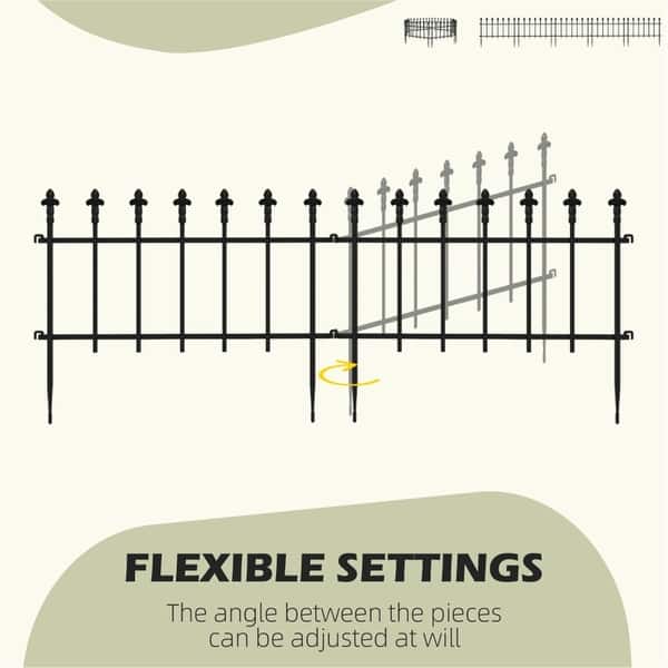 Adjustable Garden Fence Panels for Edging and Decoration - 110.25