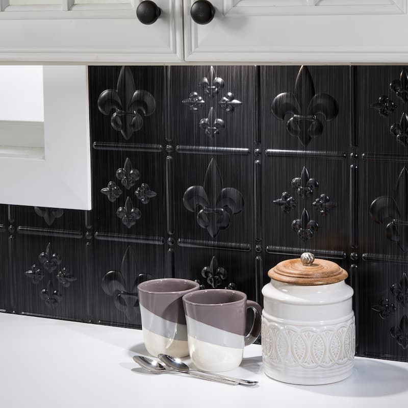 FASÄDE Fleur de Lis Decorative Vinyl Backsplash Panel