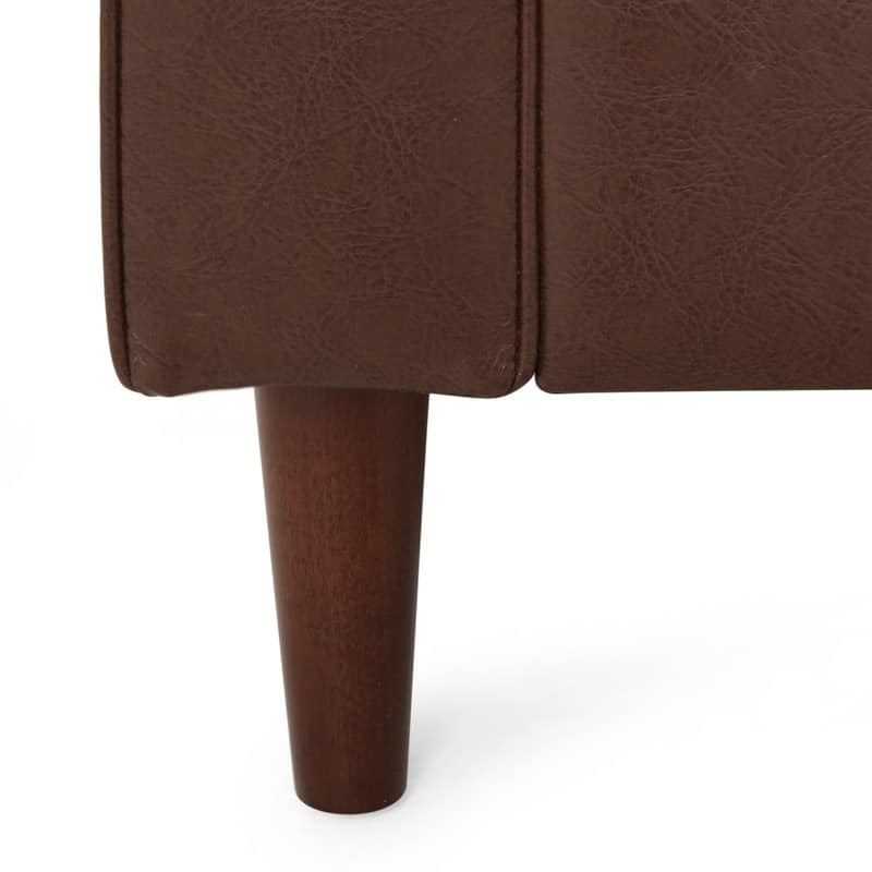 82" Three-Seat PU Leather Upholstered Sofa