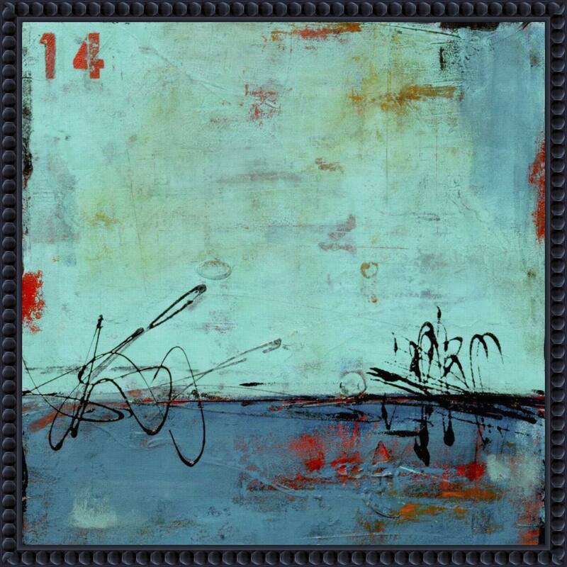 Blue Bay Marina No. 2 by Erin Ashley Framed Canvas Wall Art Print