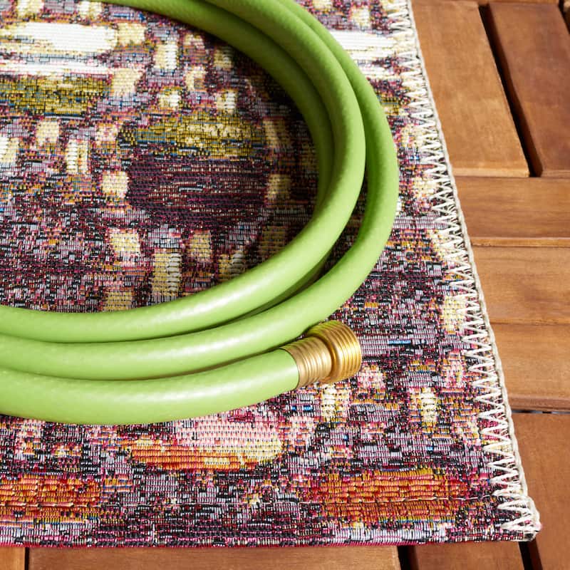SAFAVIEH Barbados Diva Modern Waterproof Patio Backyard Rug - 8' x 10'5"