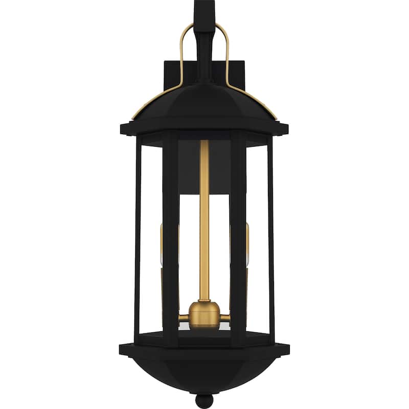 Crestfield 2-Light Matte Black Outdoor Wall Lantern