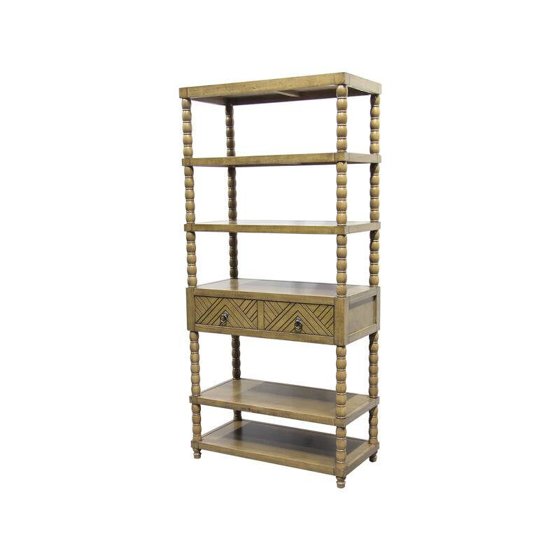 M4H Seine Solid Wood Country Etagere Bookcase
