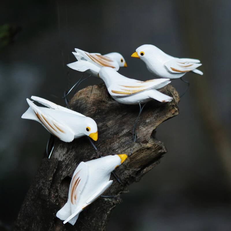 Novica Handmade Hope Doves Wood Ornaments (Set Of 5)